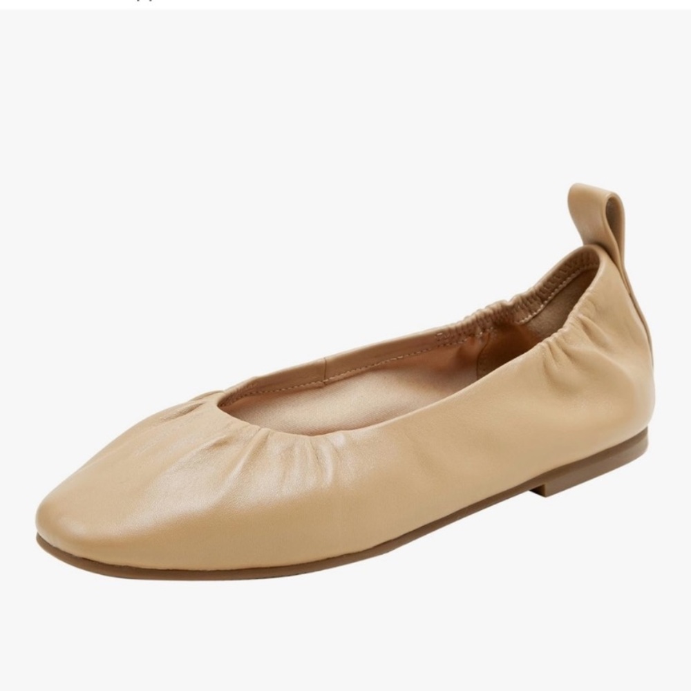 Paolo Tan Leather Ballet Flat